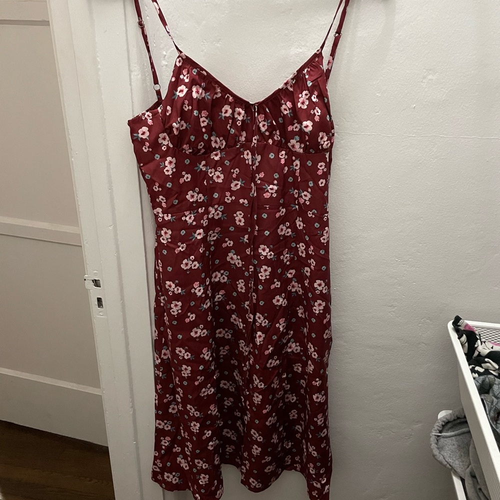 Bordeaux flower dress